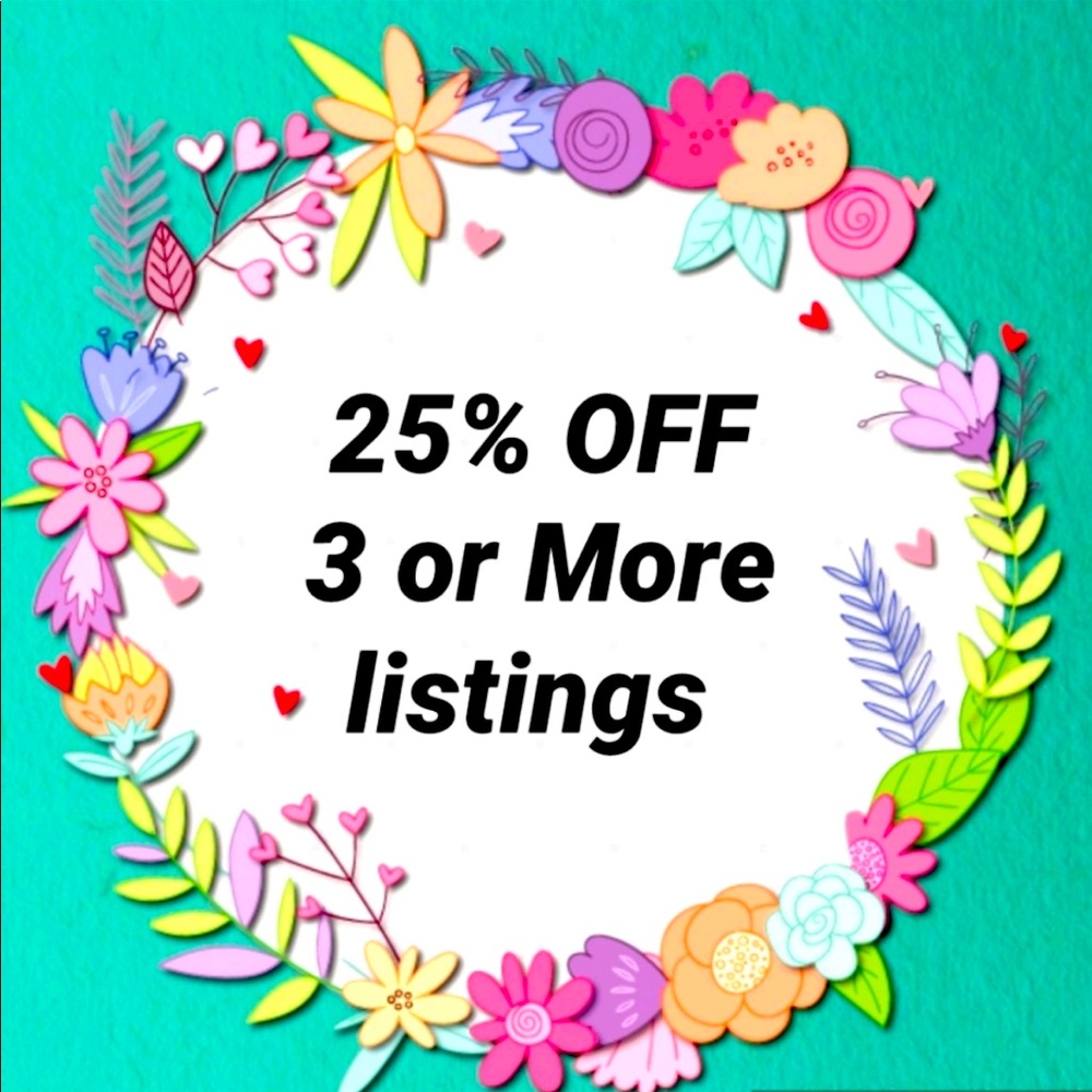 25% off 3 or more listings
